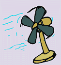 Image of a fan blowing air
